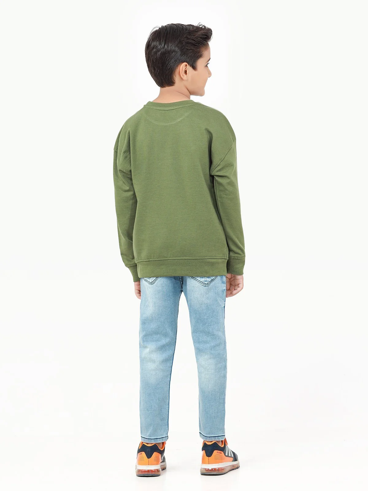 Boy's Olive Green Sweatshirt - EBTSS22-009 - Image 6