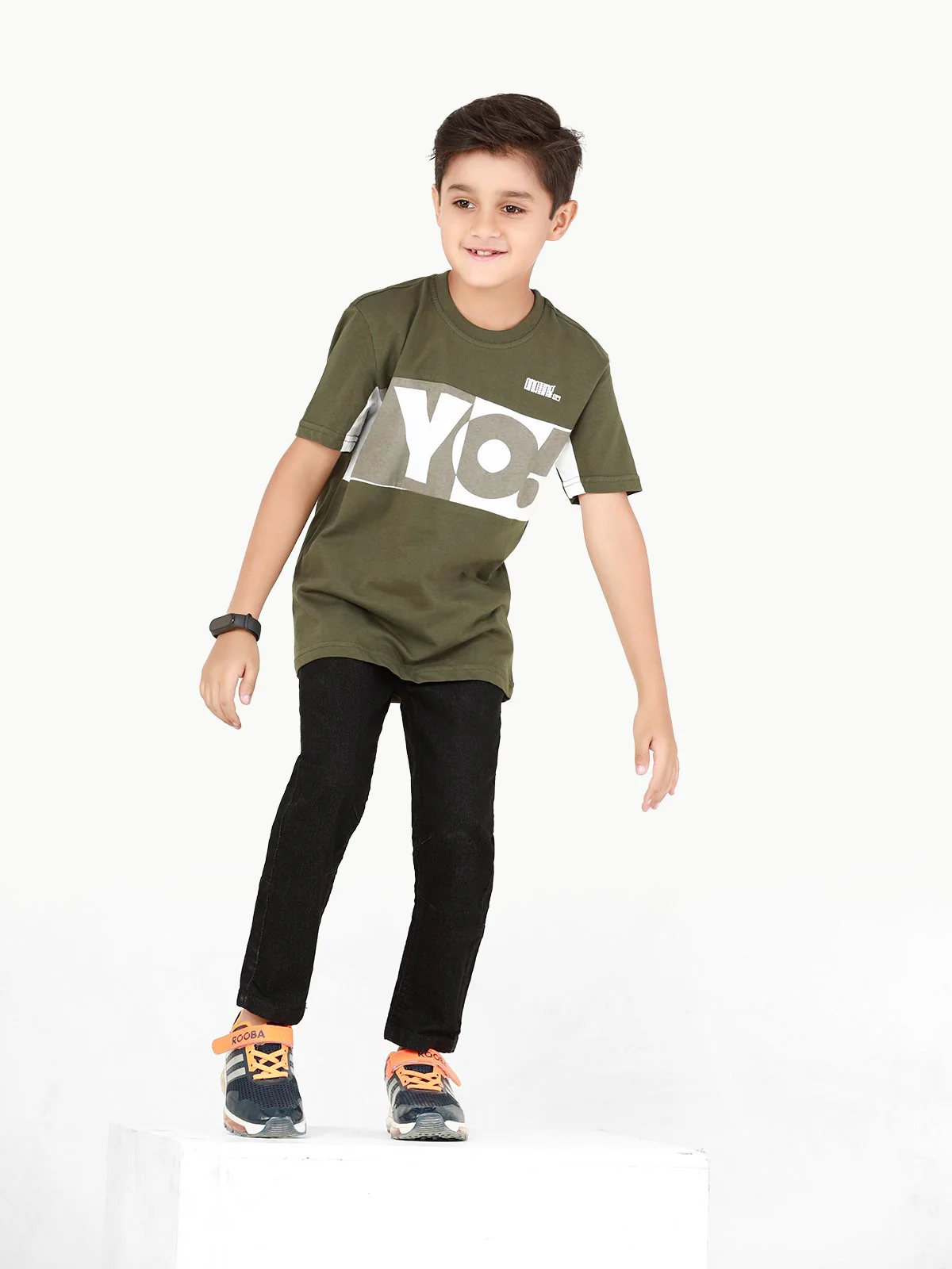 Boy's Olive Green T-Shirt - EBTTS22-011 - Image 2