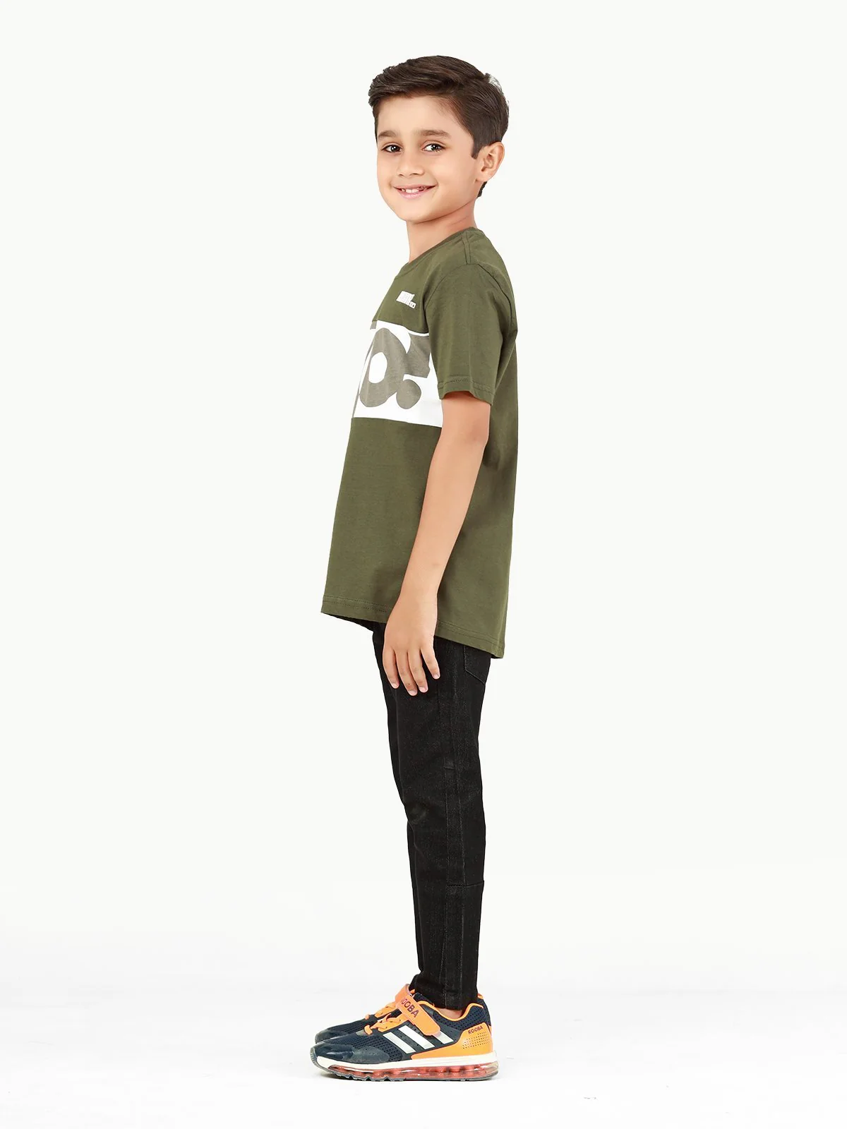 Boy's Olive Green T-Shirt - EBTTS22-011 - Image 4