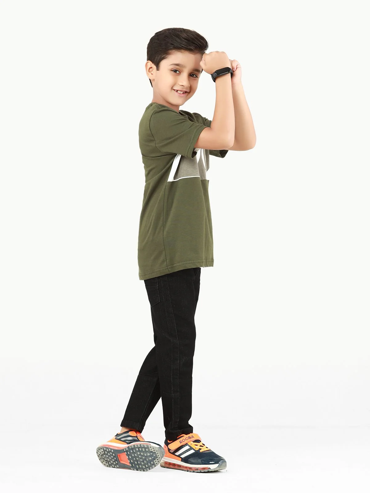 Boy's Olive Green T-Shirt - EBTTS22-011 - Image 6