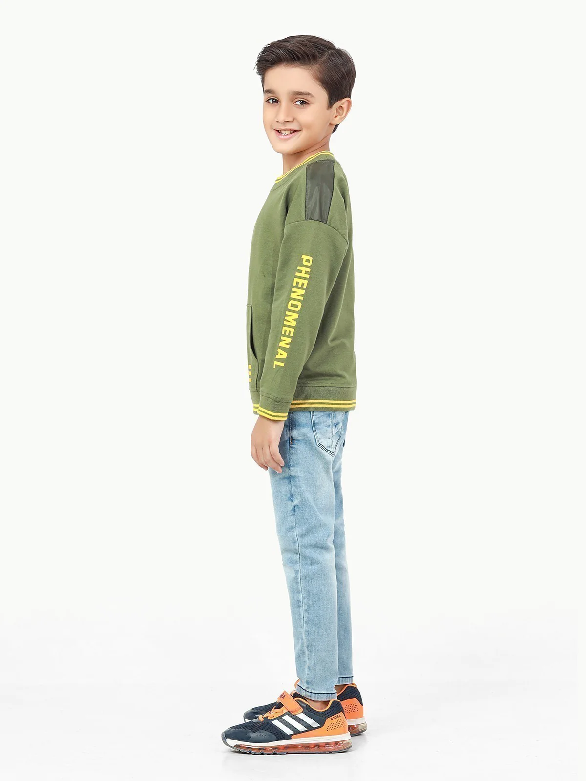 Boy's Olive Sweatshirt - EBTSS22-011 - Image 3