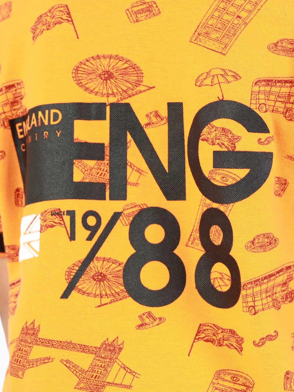 Boy's Orange Polo Shirt - EBTPS22-007 - Image 5