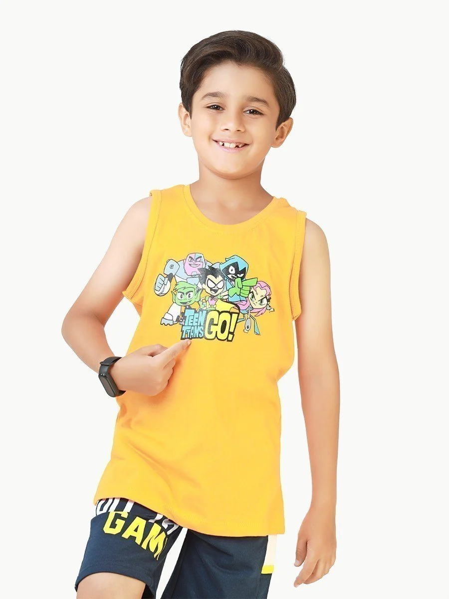 Boy's Orange Tank Top - EBTT22-007 - Image 2