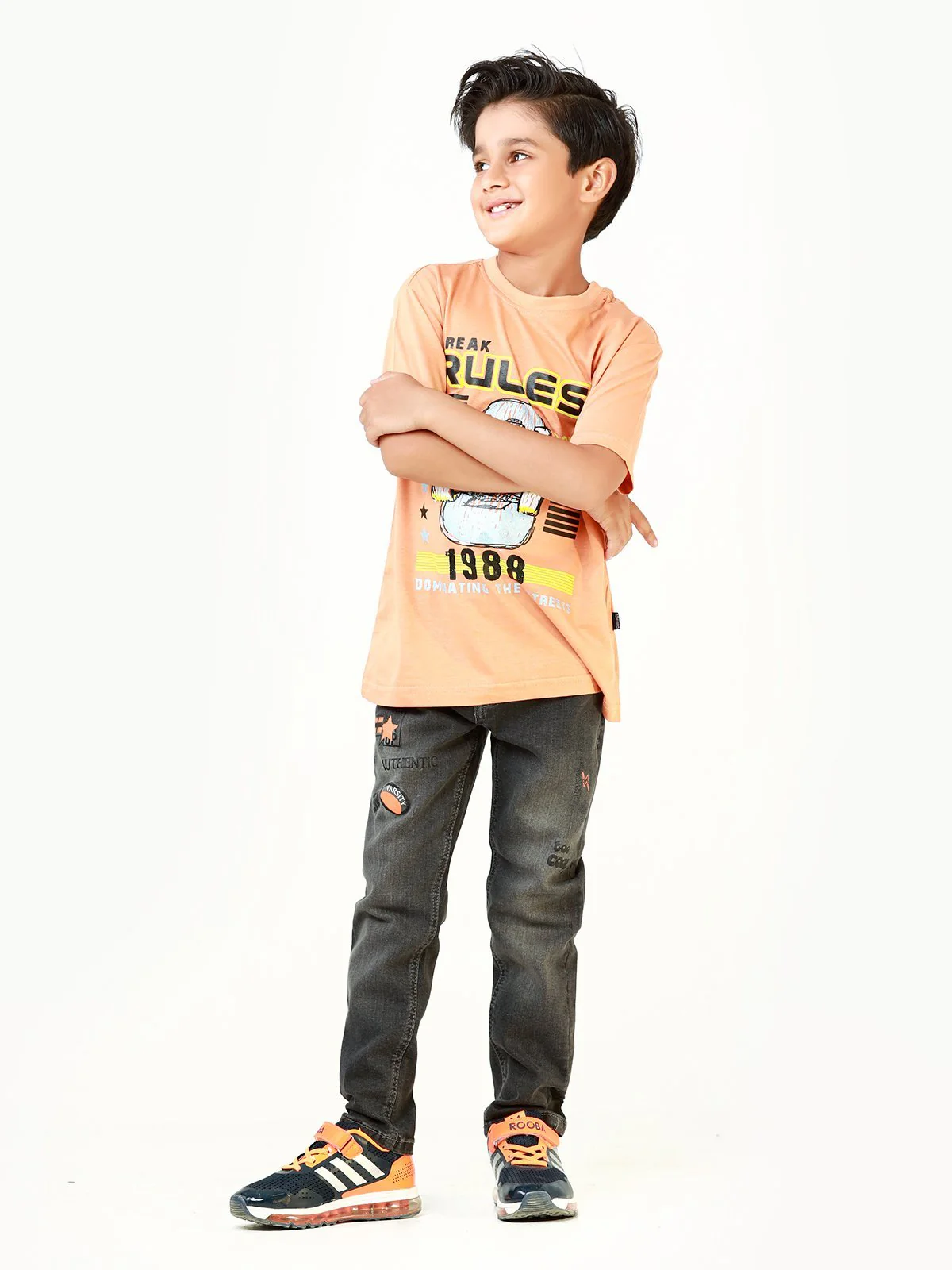 Boy's Peach T-Shirt - EBTTS22-020 - Image 2