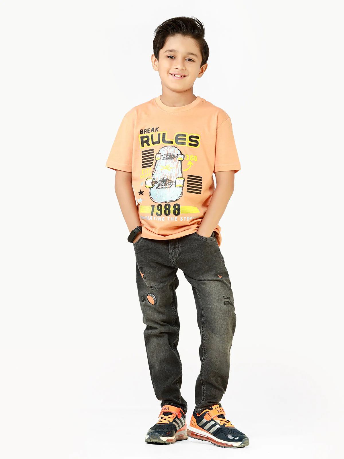 Boy's Peach T-Shirt - EBTTS22-020 - Image 4
