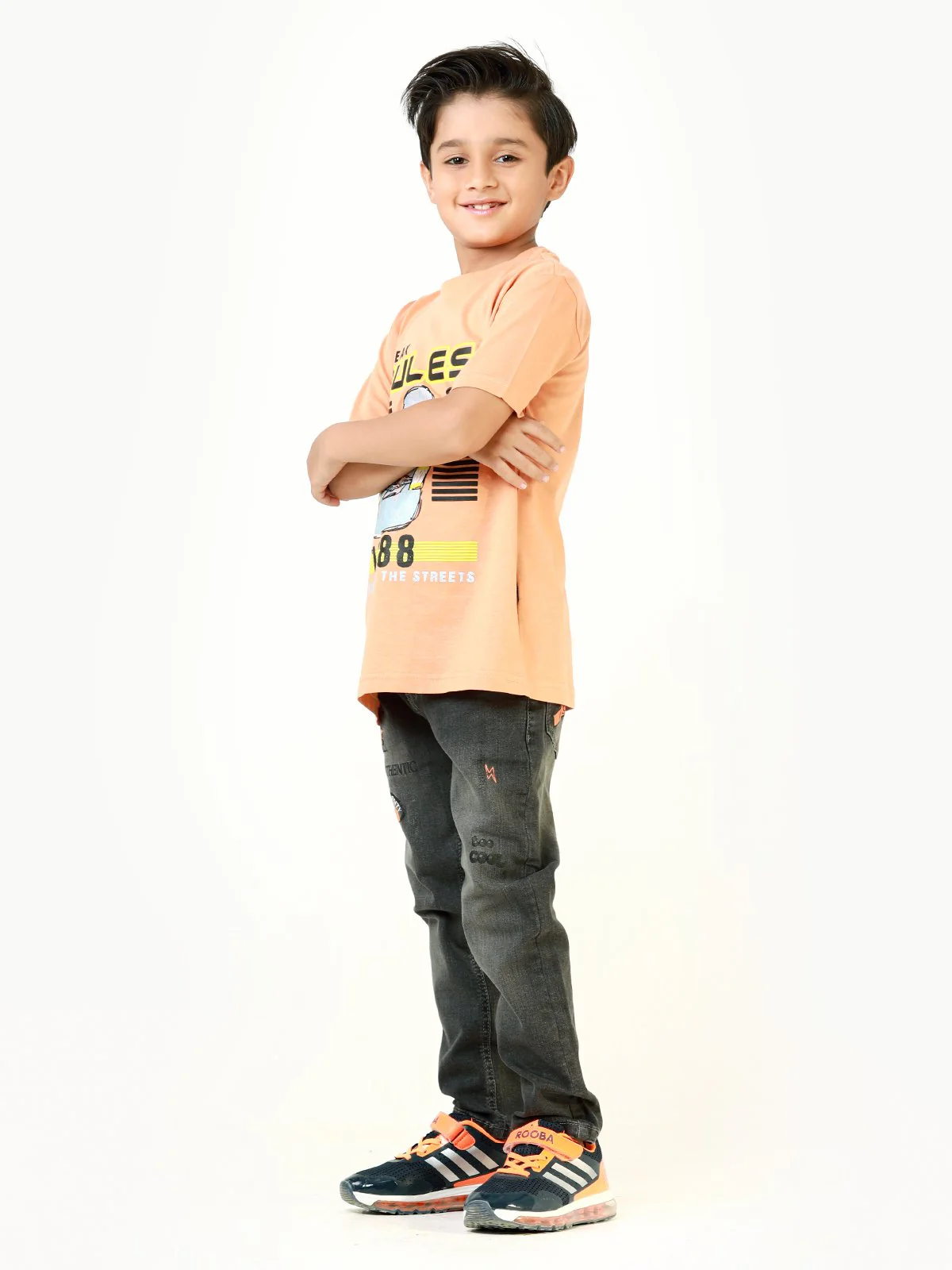 Boy's Peach T-Shirt - EBTTS22-020 - Image 5