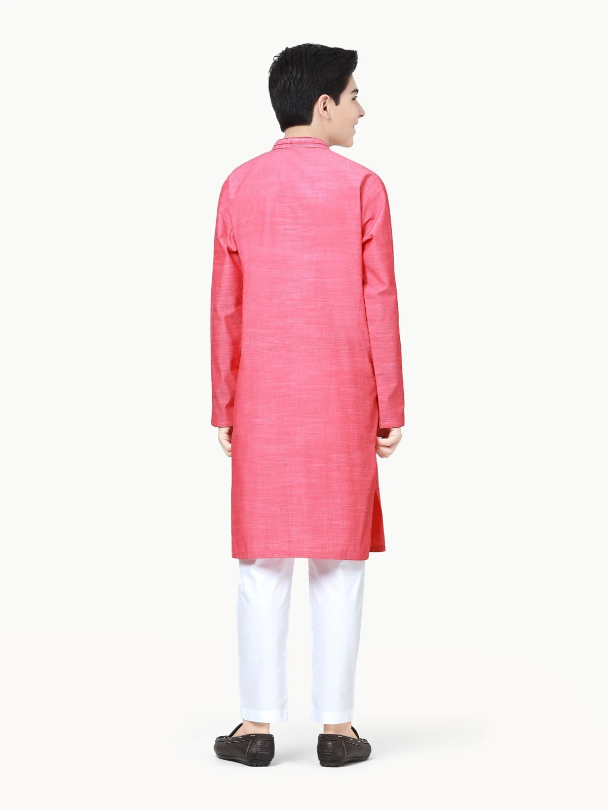 Boy's Pink Kurta - EBTK22-3849 - Image 6