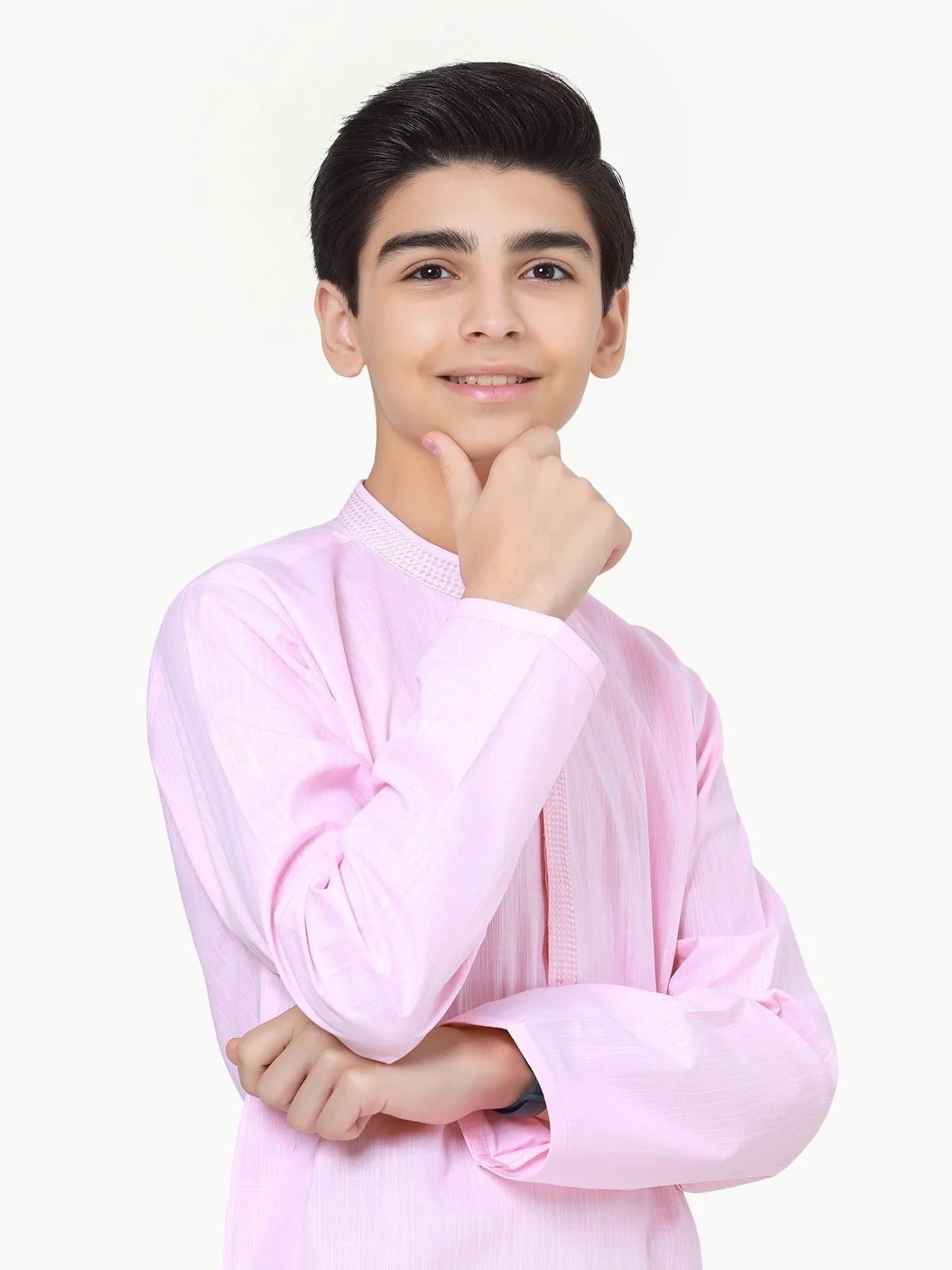 Boy's Pink Kurta - EBTK22-3850 - Image 2