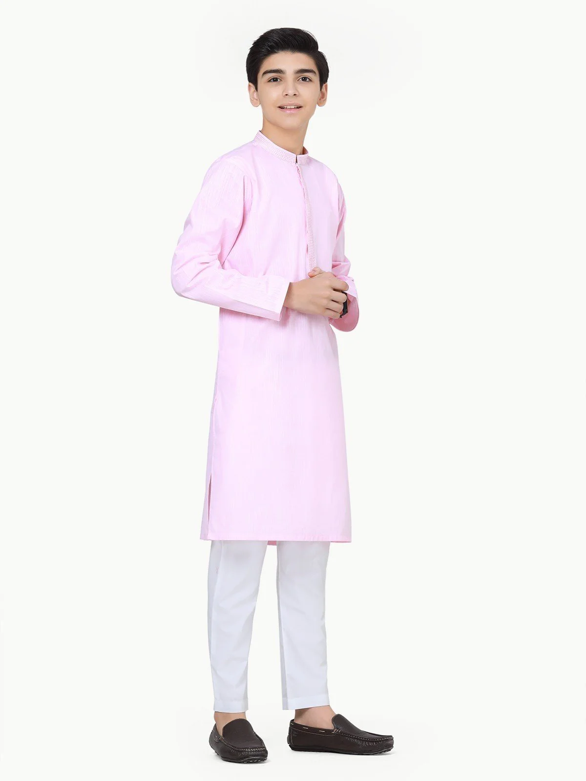 Boy's Pink Kurta - EBTK22-3850 - Image 3