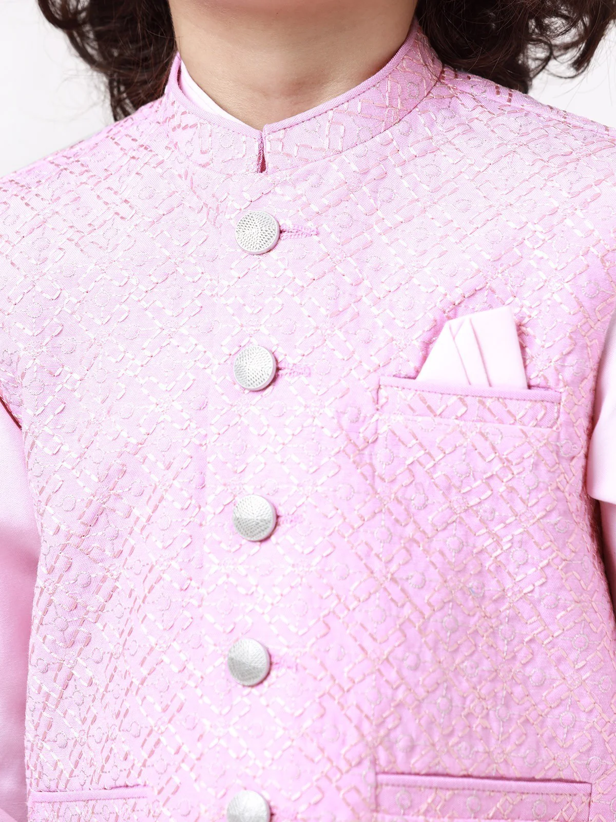 Boy's Pink Waist Coat Suit - EBTWCSC22-019 - Image 3