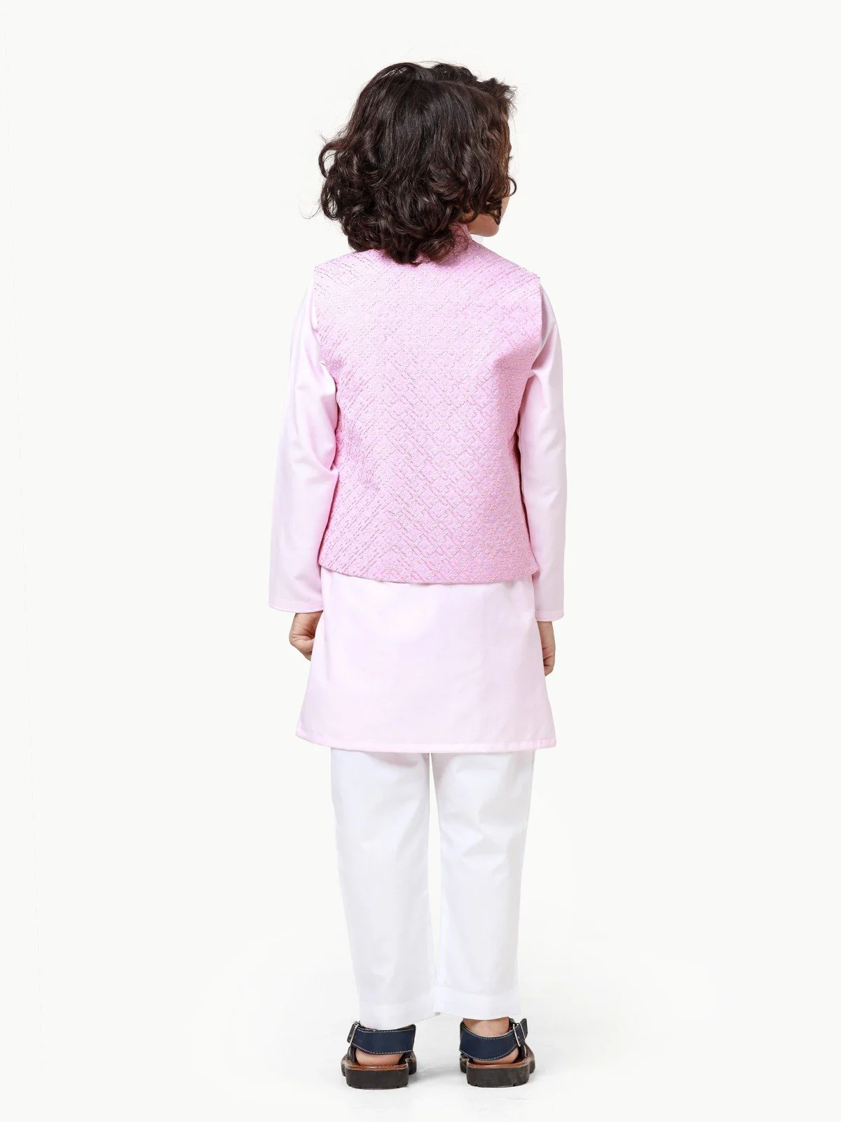 Boy's Pink Waist Coat Suit - EBTWCSC22-019 - Image 4