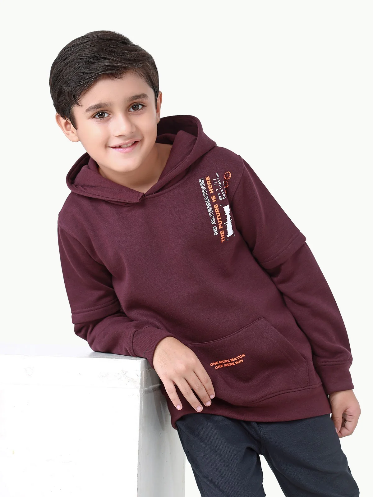 Boy's Plum Hoodie - EBTH22-007 - Image 2
