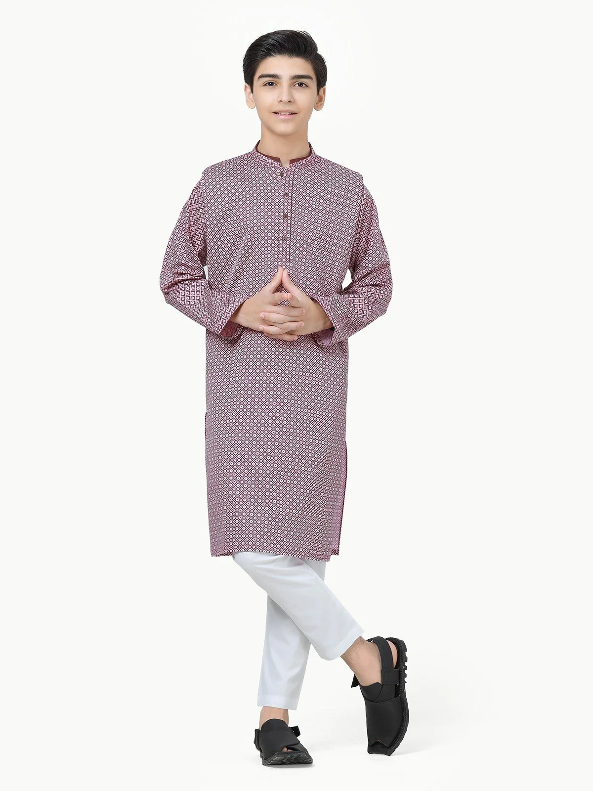 Boy's Purple Kurta - EBTK23-3837