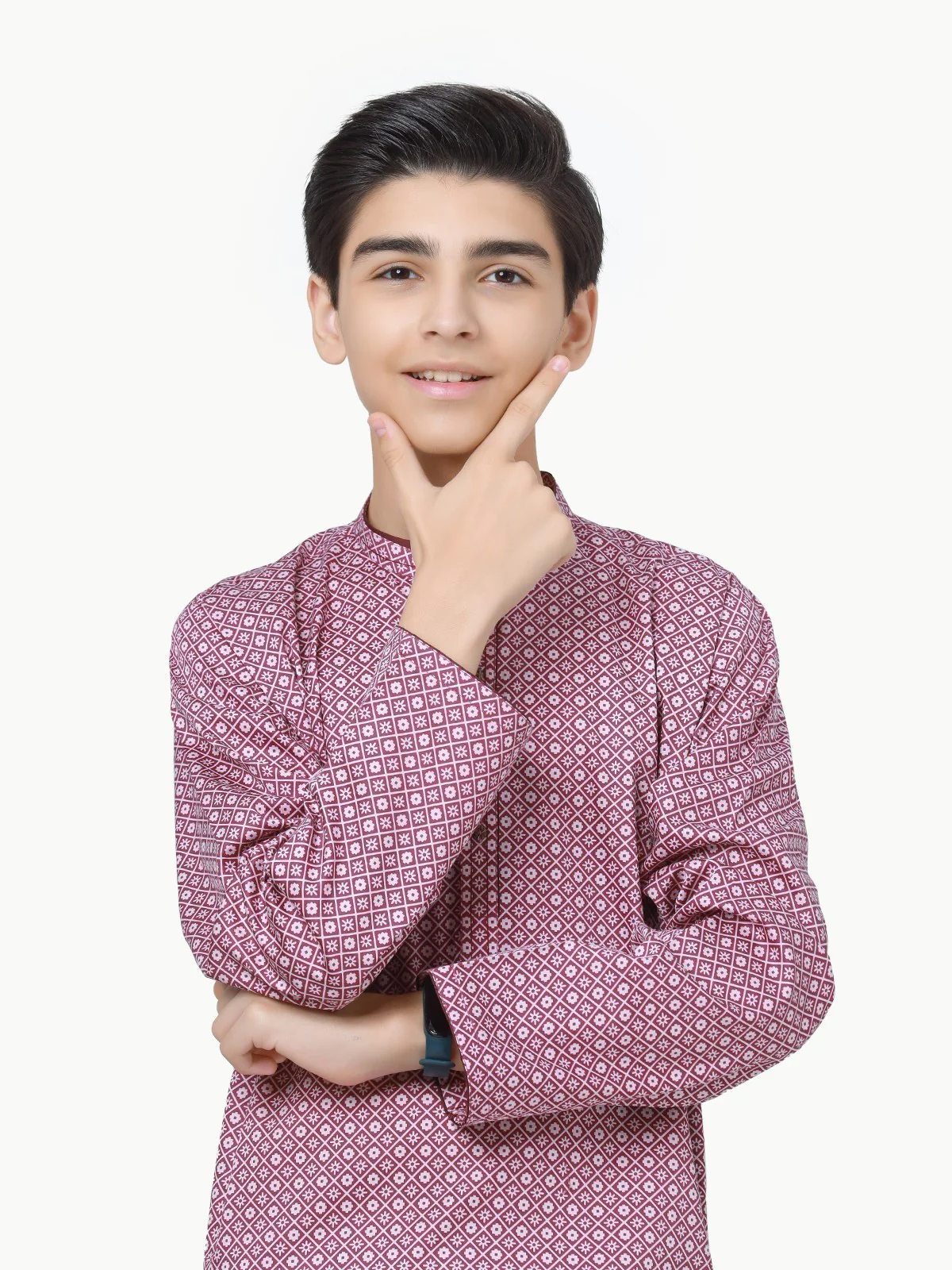 Boy's Purple Kurta - EBTK23-3837 - Image 2