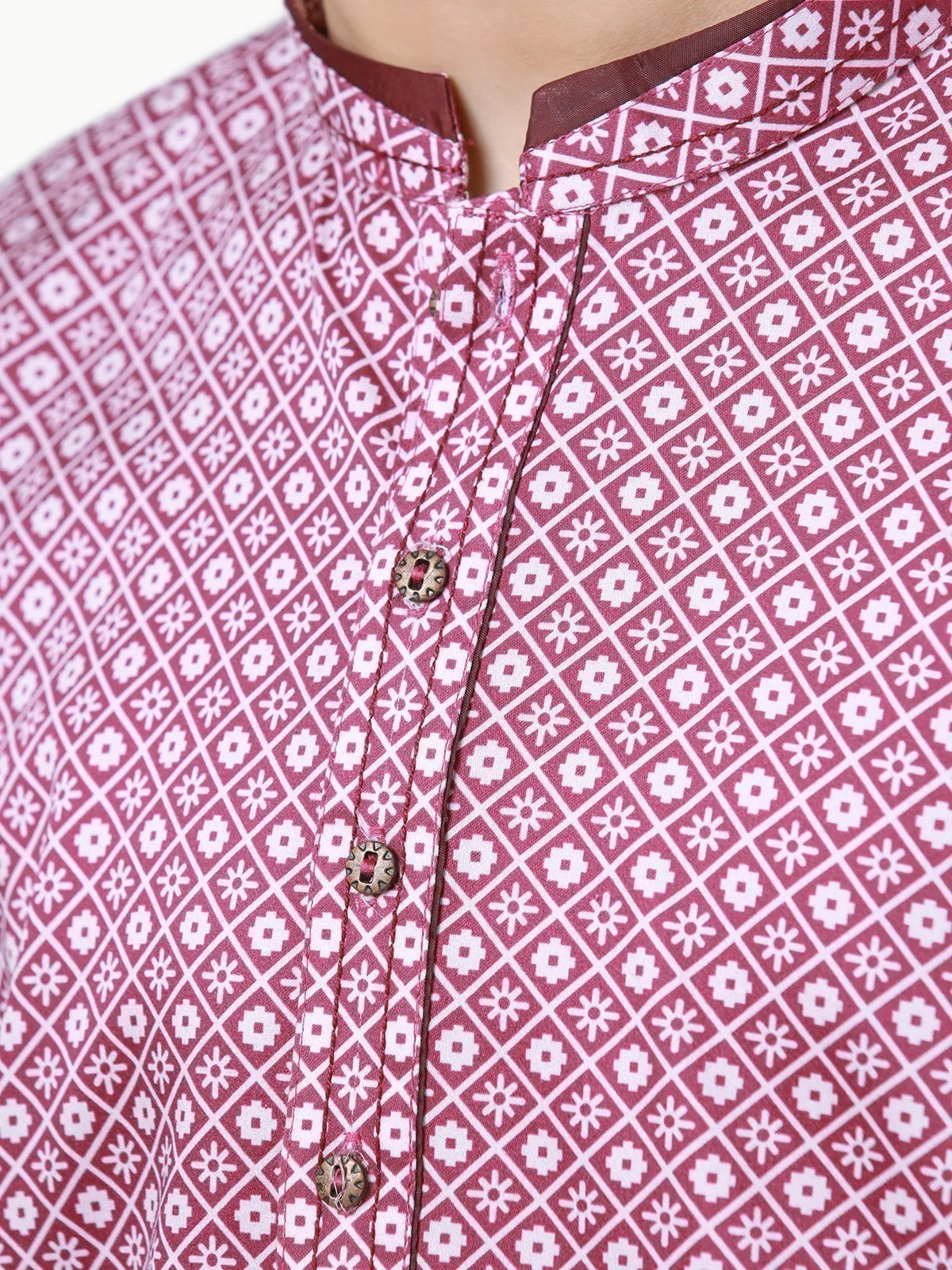 Boy's Purple Kurta - EBTK23-3837 - Image 4