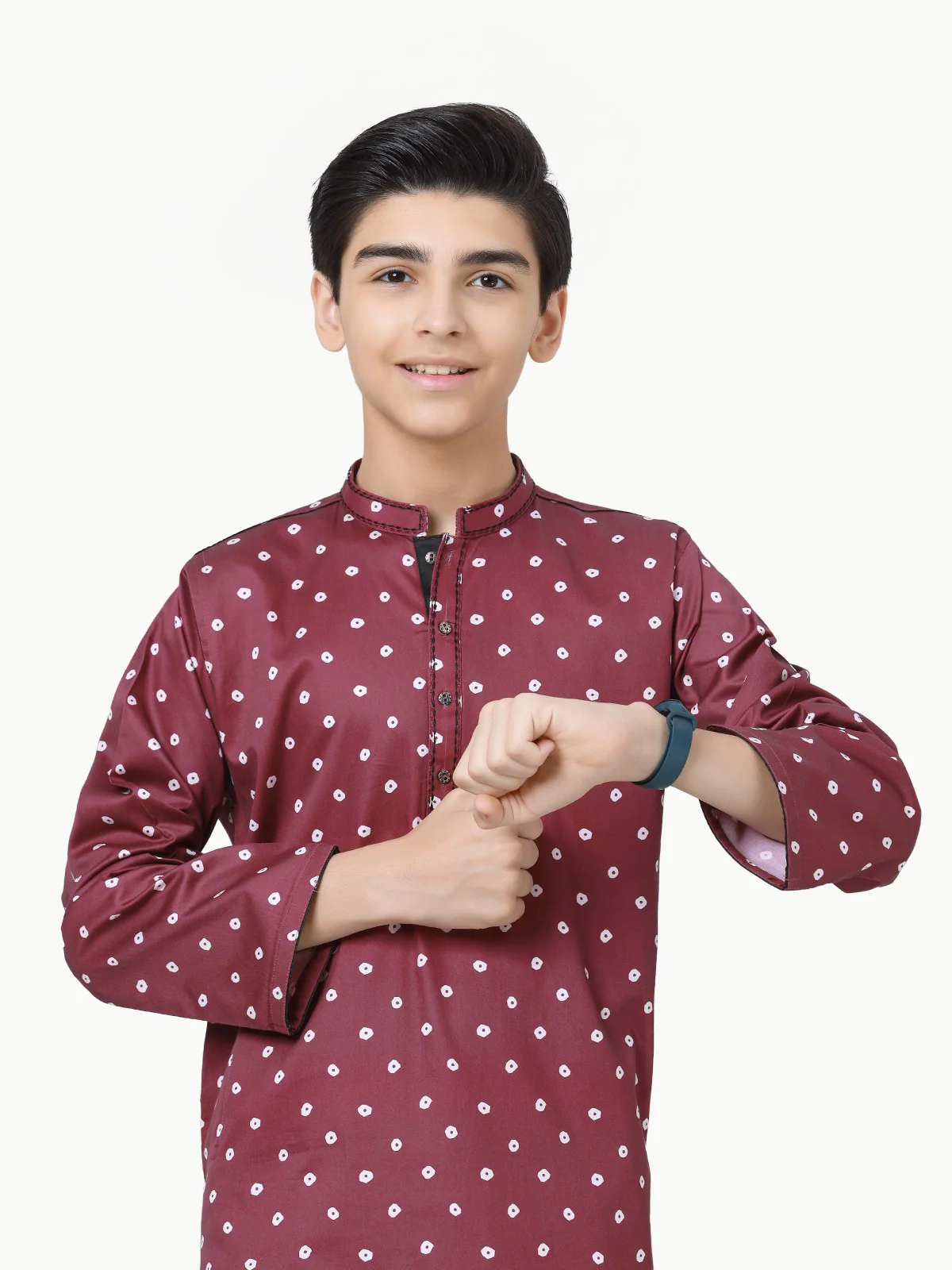 Boy's Purple Kurta - EBTK23-3838 - Image 2