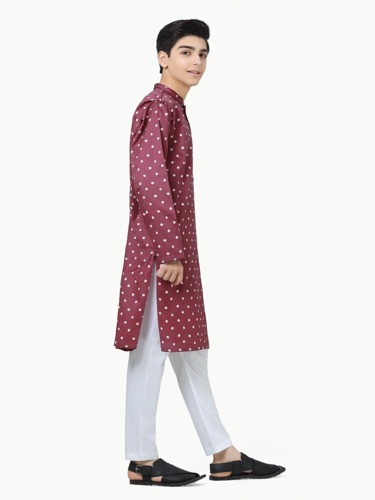Boy's Purple Kurta - EBTK23-3838 - Image 3