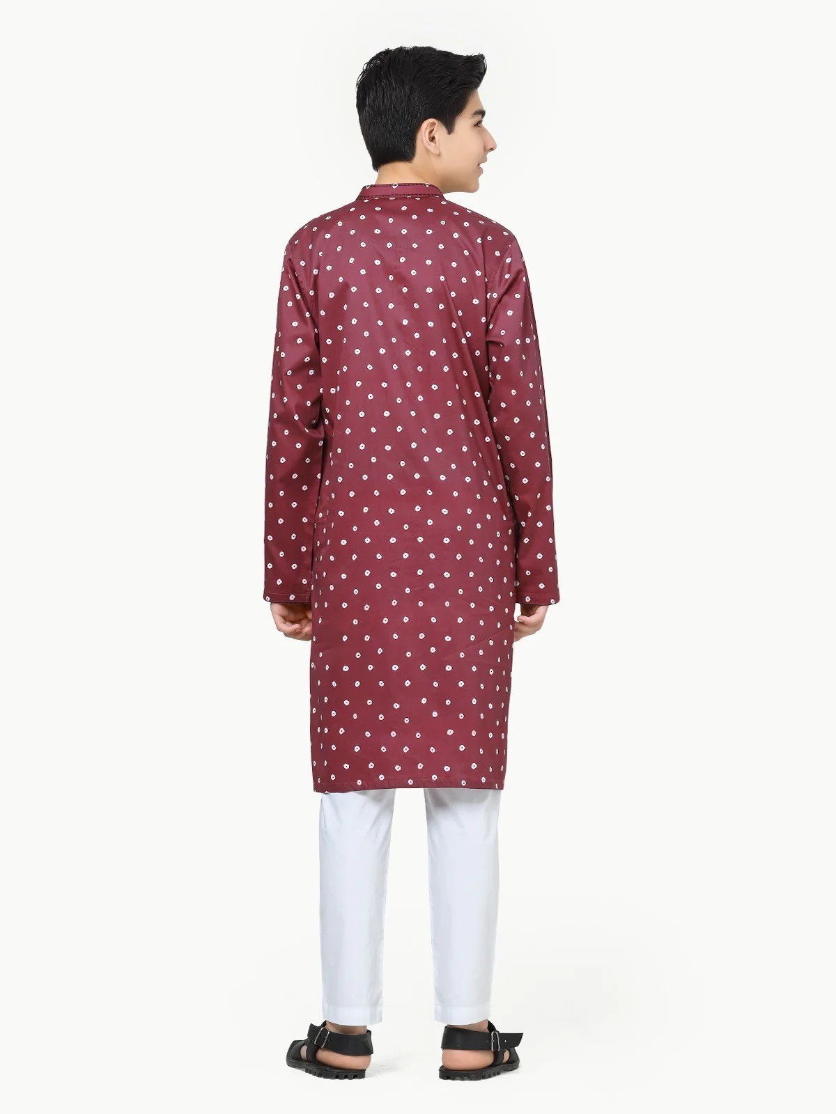 Boy's Purple Kurta - EBTK23-3838 - Image 5