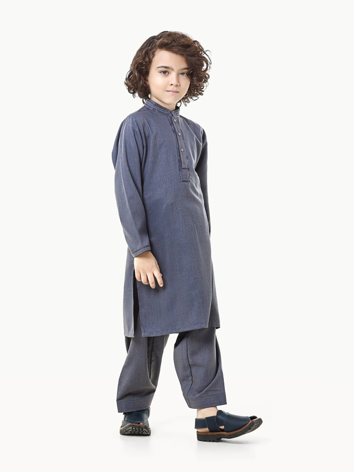 Boy's Purple Kurta Shalwar - EBTKS23-3815 - Image 2