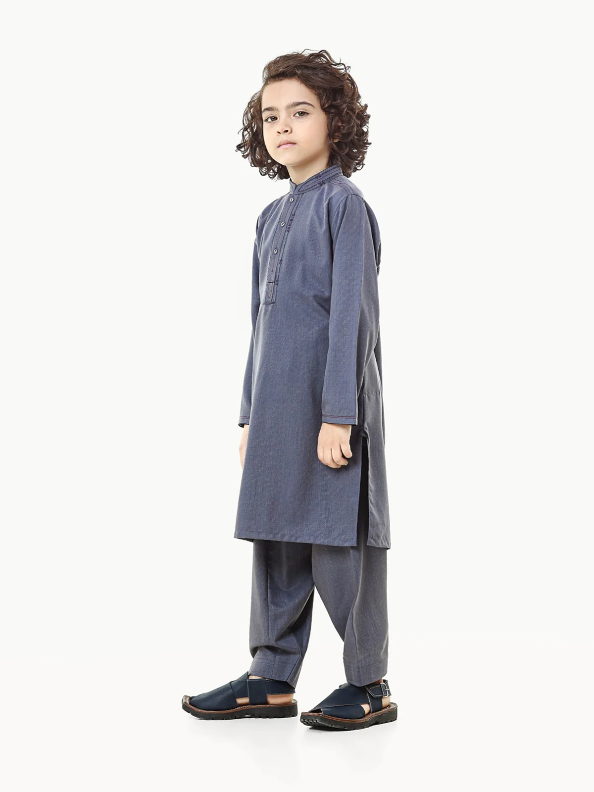 Boy's Purple Kurta Shalwar - EBTKS23-3815 - Image 4