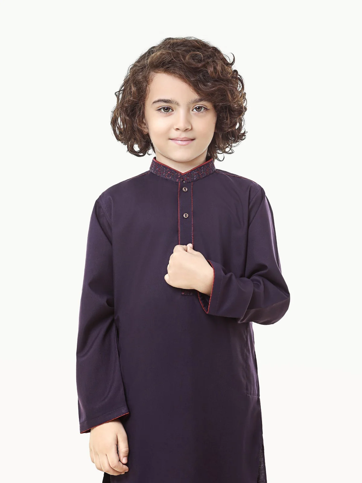 Boy's Purple Kurta Shalwar - EBTKS23-3829 - Image 2