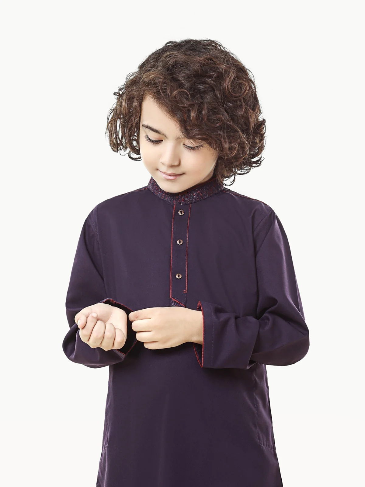 Boy's Purple Kurta Shalwar - EBTKS23-3829 - Image 4