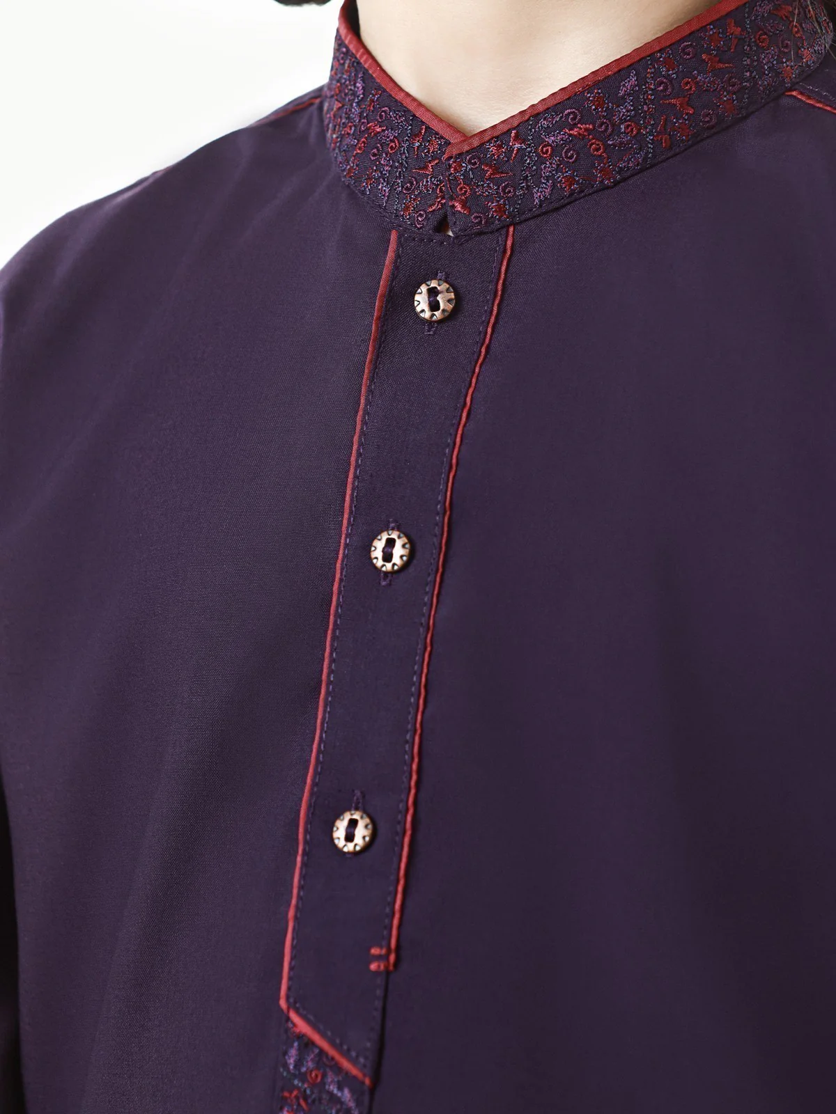 Boy's Purple Kurta Shalwar - EBTKS23-3829 - Image 5