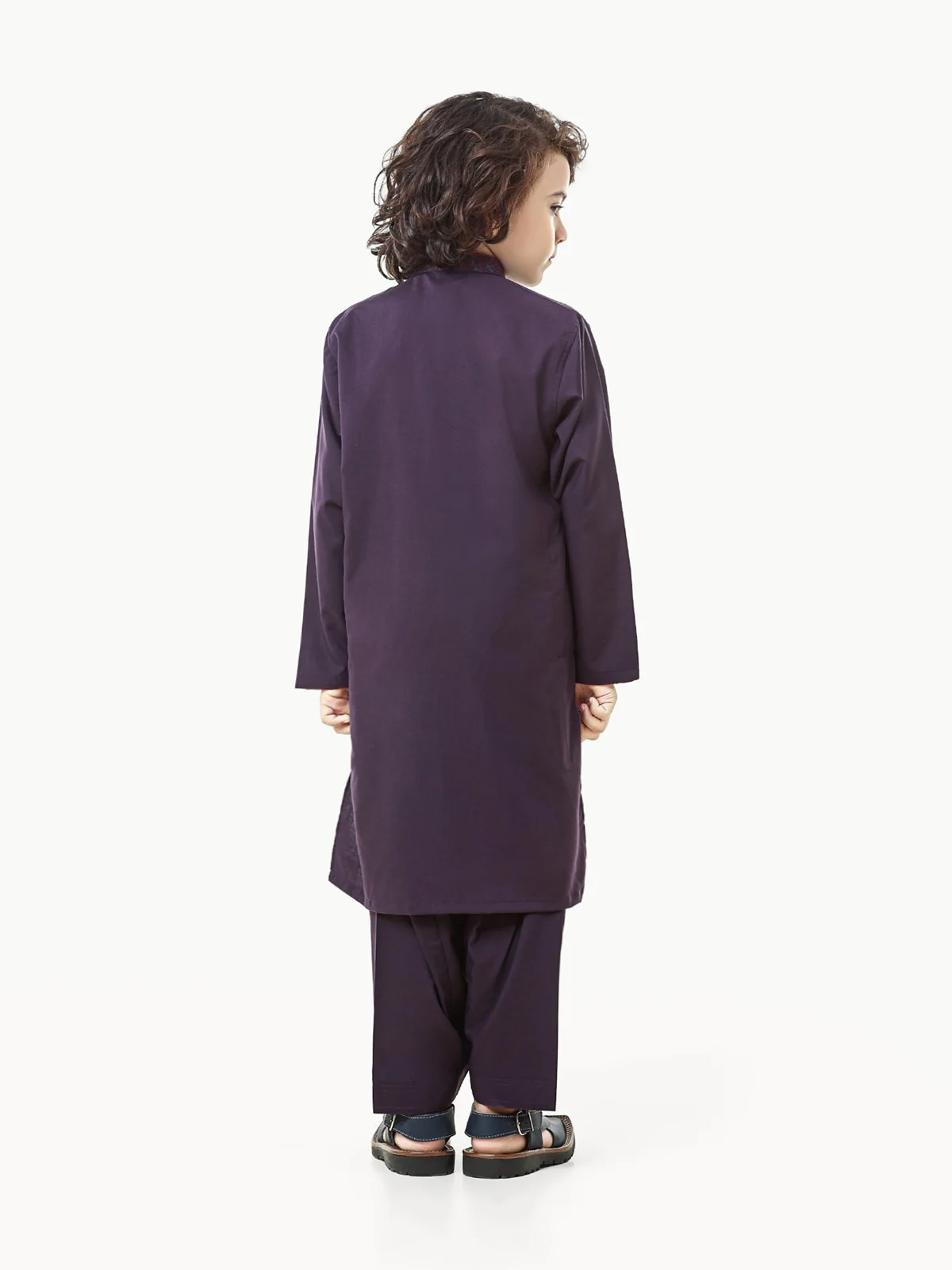 Boy's Purple Kurta Shalwar - EBTKS23-3829 - Image 6