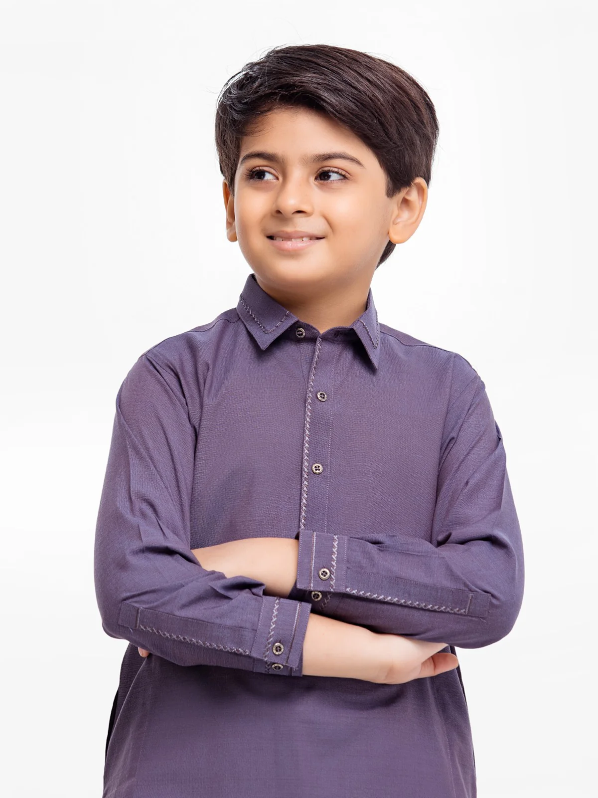Boy's Purple Kurta Shalwar - EBTKS23-3894 - Image 2