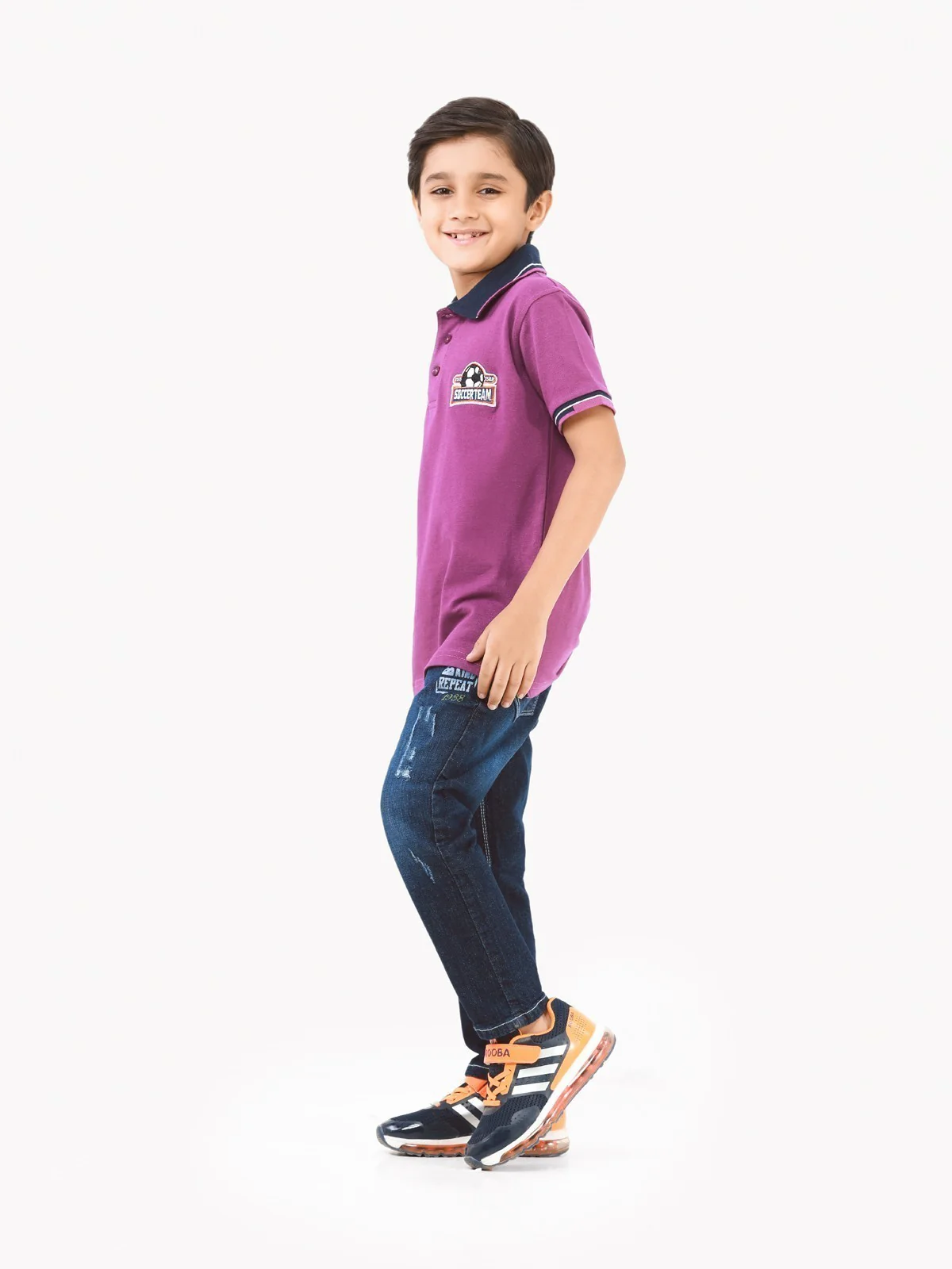 Boy's Purple Polo Shirt - EBTPS22-017 - Image 5