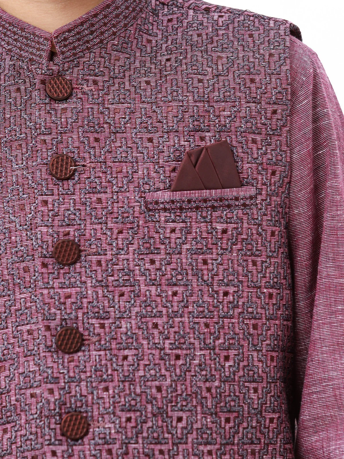 Boy's Purple Waist Coat Suit - EBTWCSC22-018 - Image 3