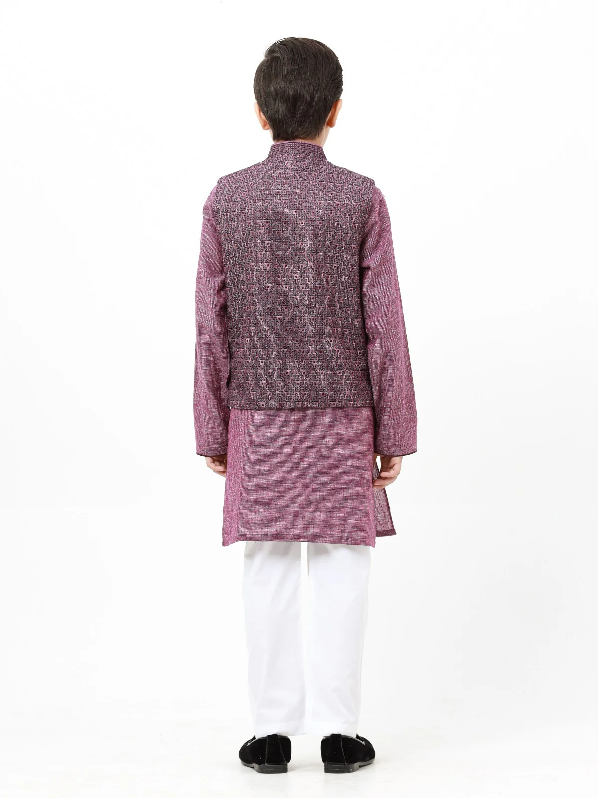 Boy's Purple Waist Coat Suit - EBTWCSC22-018 - Image 5