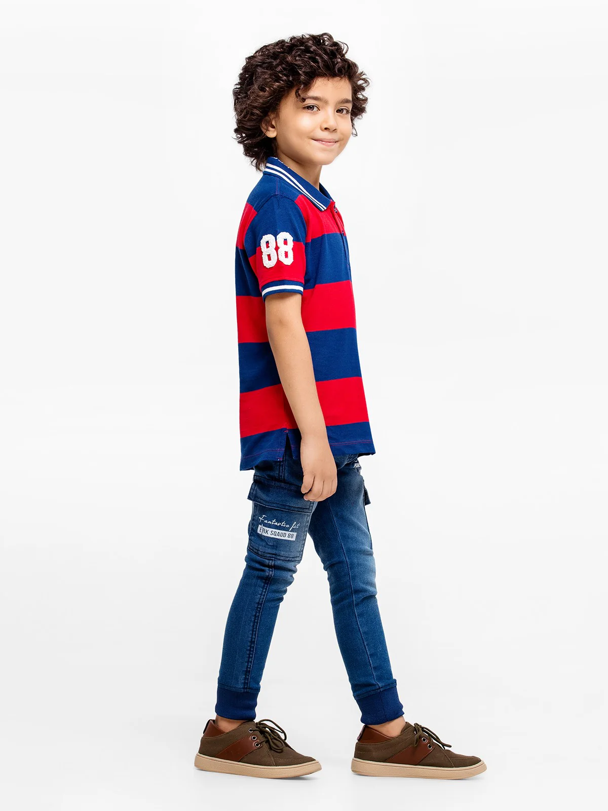 Boy's Red & Blue Polo Shirt - EBTPS23-001 - Image 3