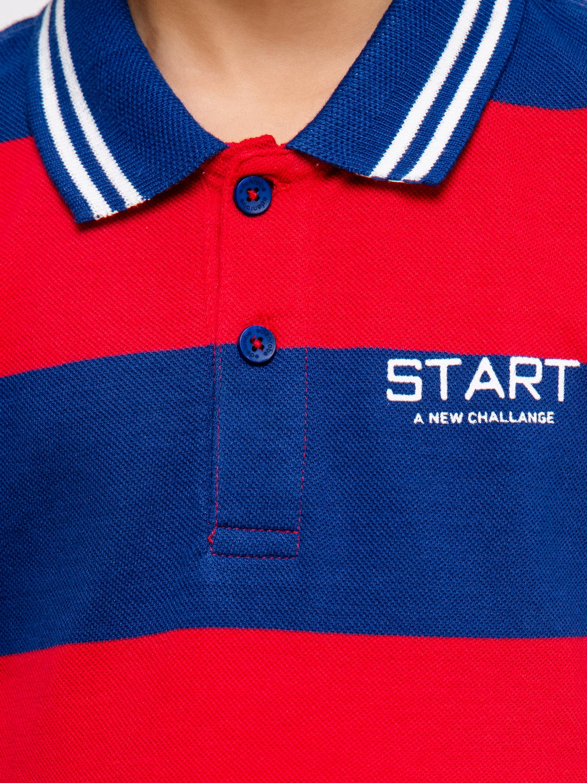Boy's Red & Blue Polo Shirt - EBTPS23-001 - Image 4