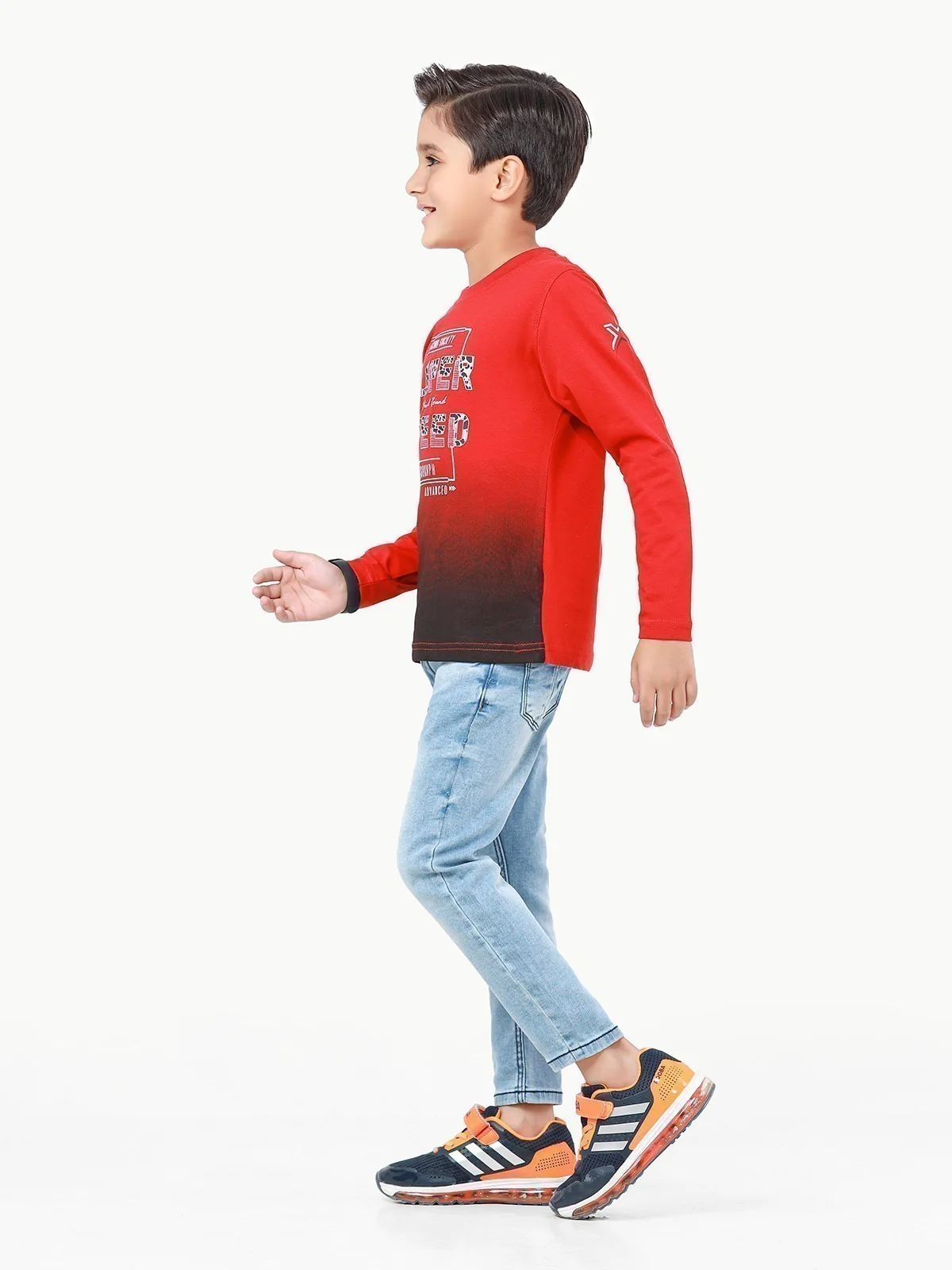 Boy's Red Full Sleeve T-Shirt - EBTGF22-011 - Image 2