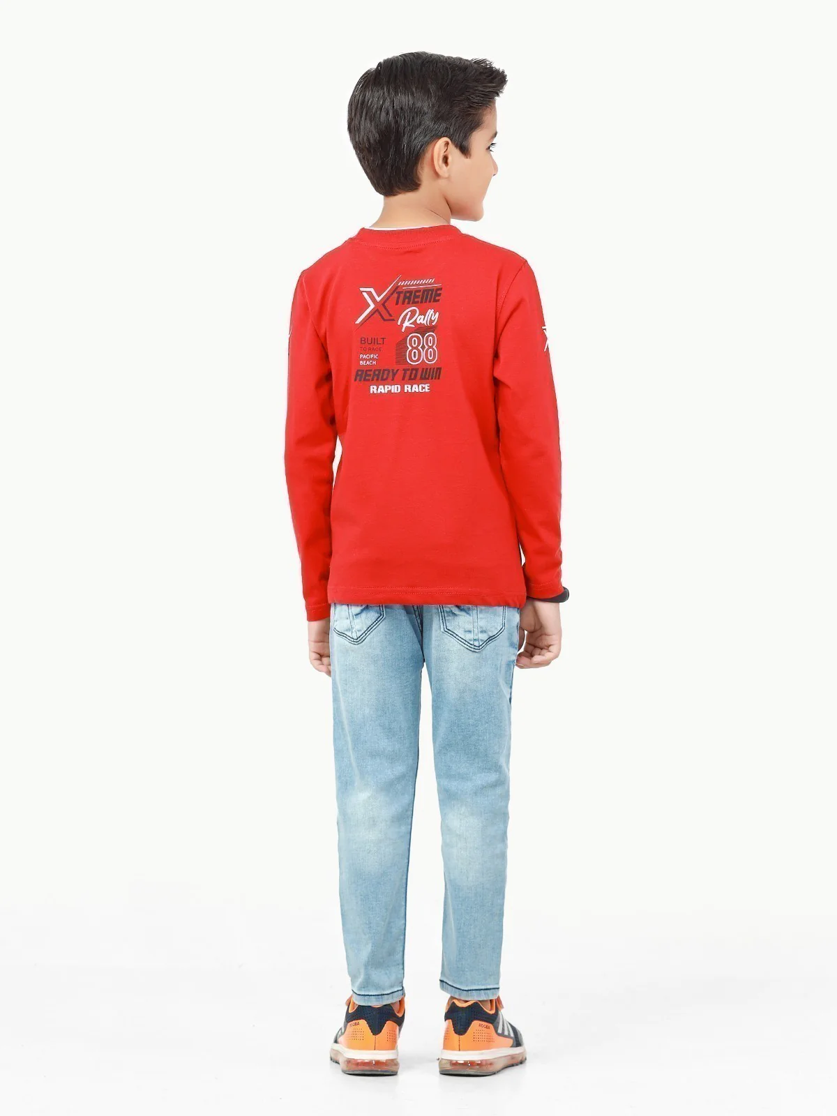 Boy's Red Full Sleeve T-Shirt - EBTGF22-011 - Image 6
