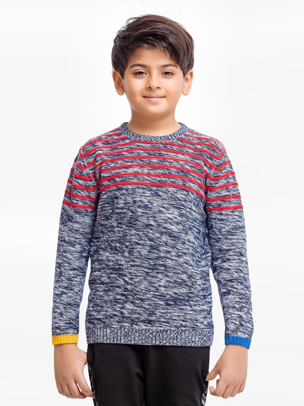 Boy's Red & Navy Sweater - EBTSWT22-008 - Image 2