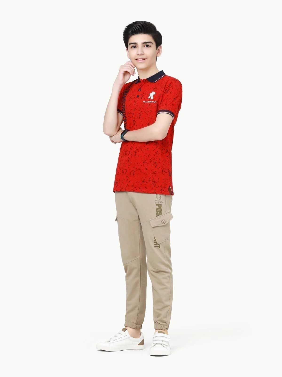 Boy's Red Polo Shirt - EBTPS23-030 - Image 2