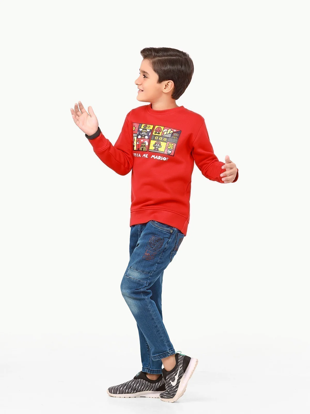 Boy's Red Sweatshirt - EBTSS22-006 - Image 2