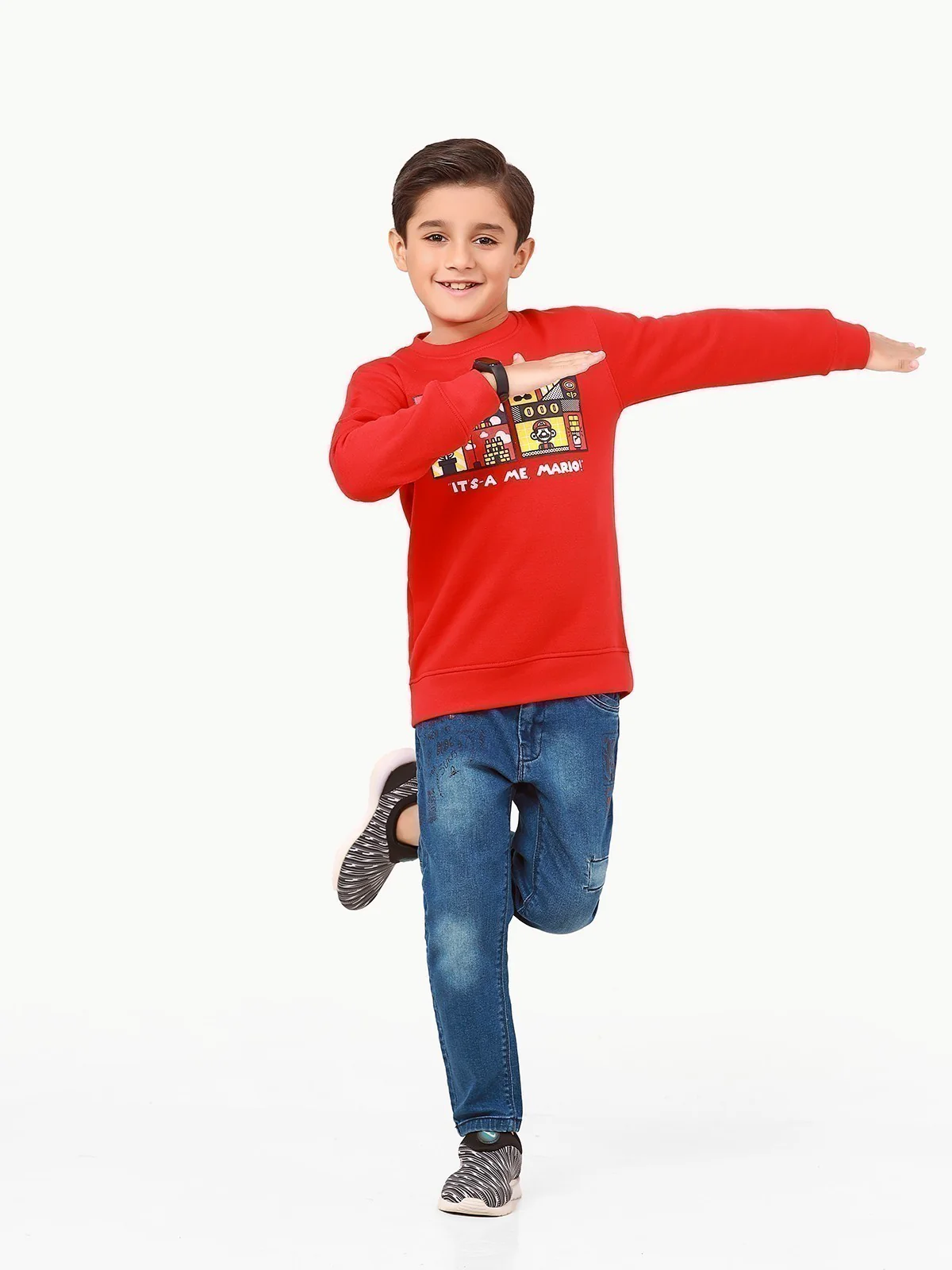 Boy's Red Sweatshirt - EBTSS22-006 - Image 4