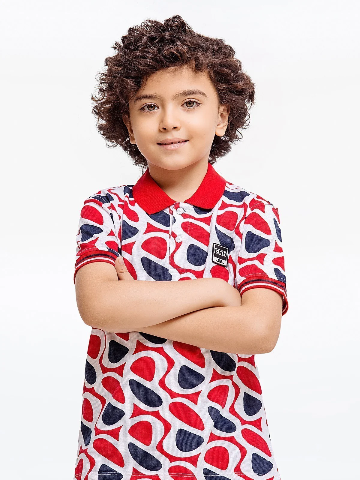 Boy's Red & White Polo Shirt - EBTPS23-028 - Image 2