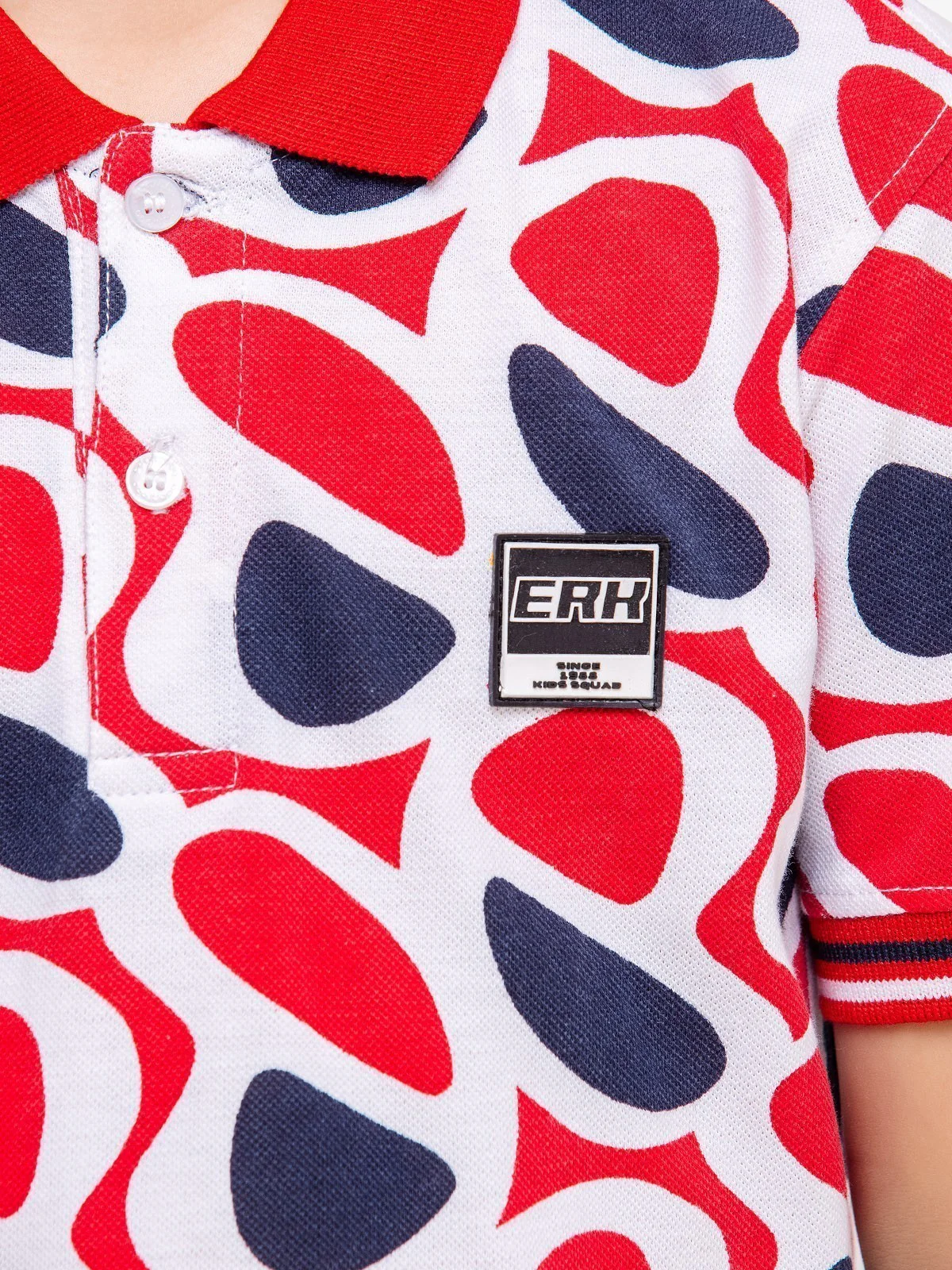 Boy's Red & White Polo Shirt - EBTPS23-028 - Image 3