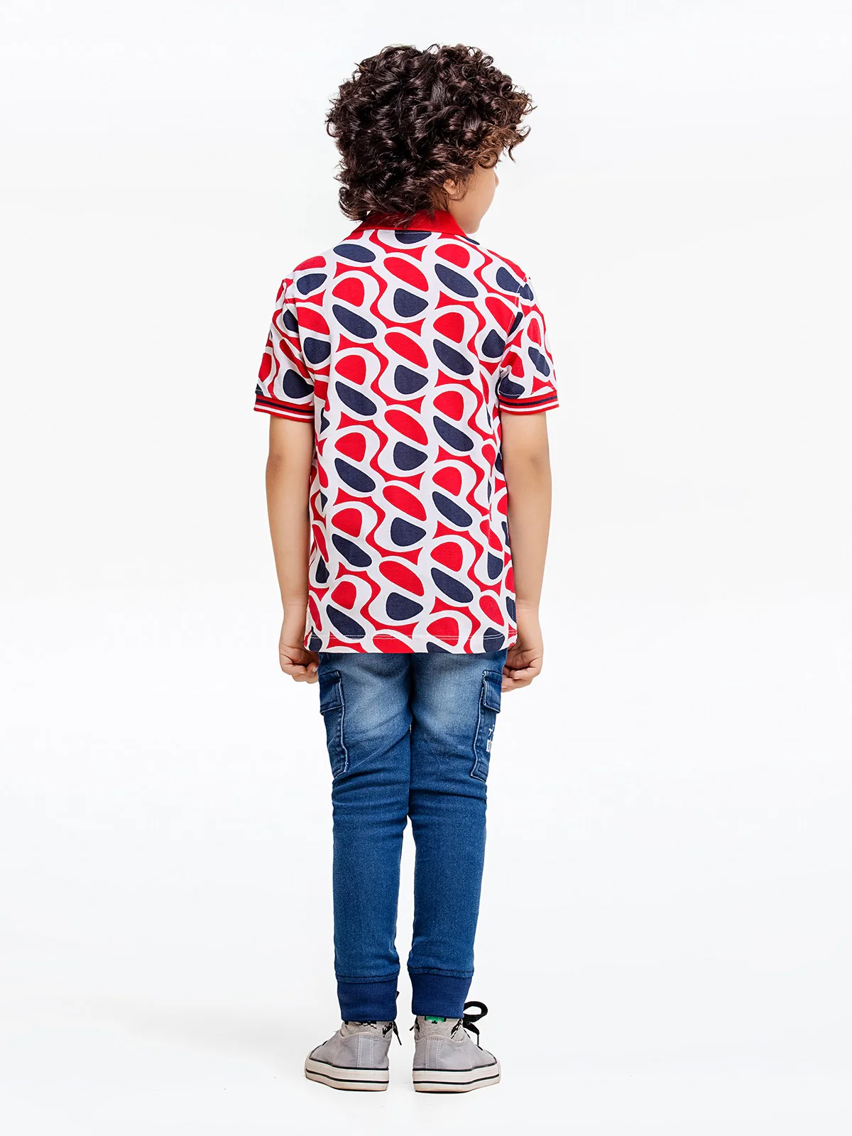 Boy's Red & White Polo Shirt - EBTPS23-028 - Image 5