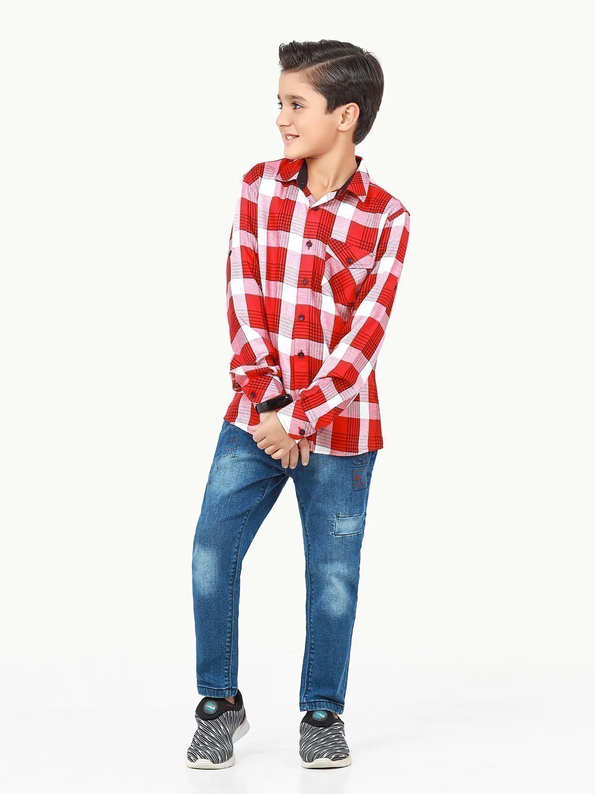 Boy's Red & White Shirt - EBTS22-27430 - Image 2