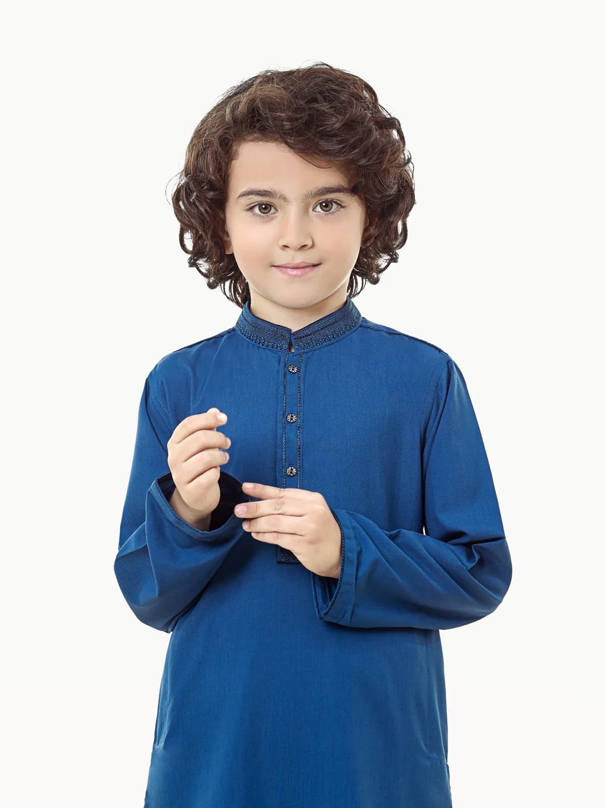 Boy's Royal Blue Kurta Shalwar - EBTKS23-3831 - Image 2