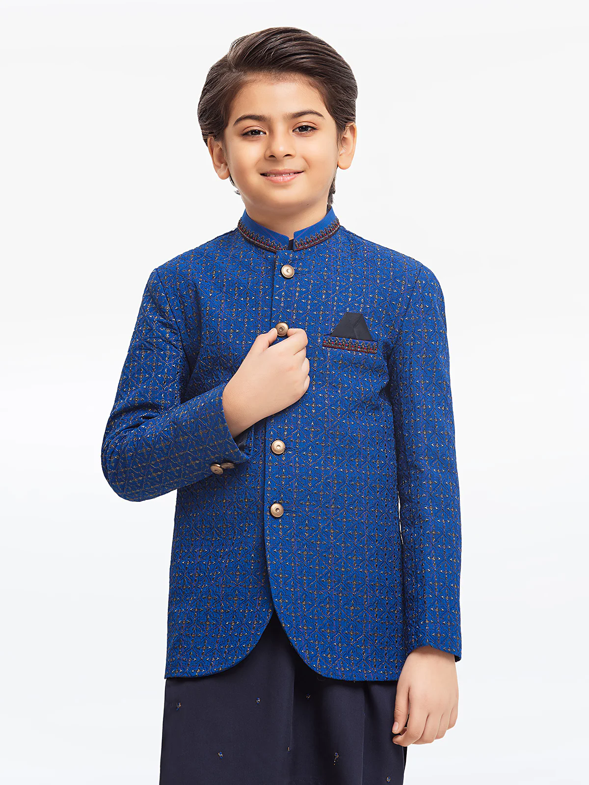 Boy's Royal Blue & Navy Prince Suit - EBTPCS22-006 - Image 2