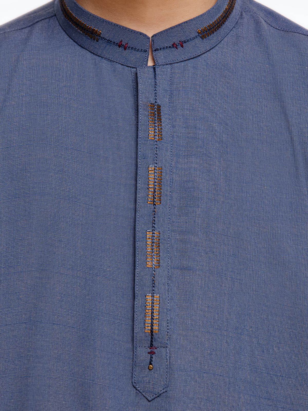 Boy's Steel Blue Kurta Shalwar - EBTKS23-3879 - Image 5