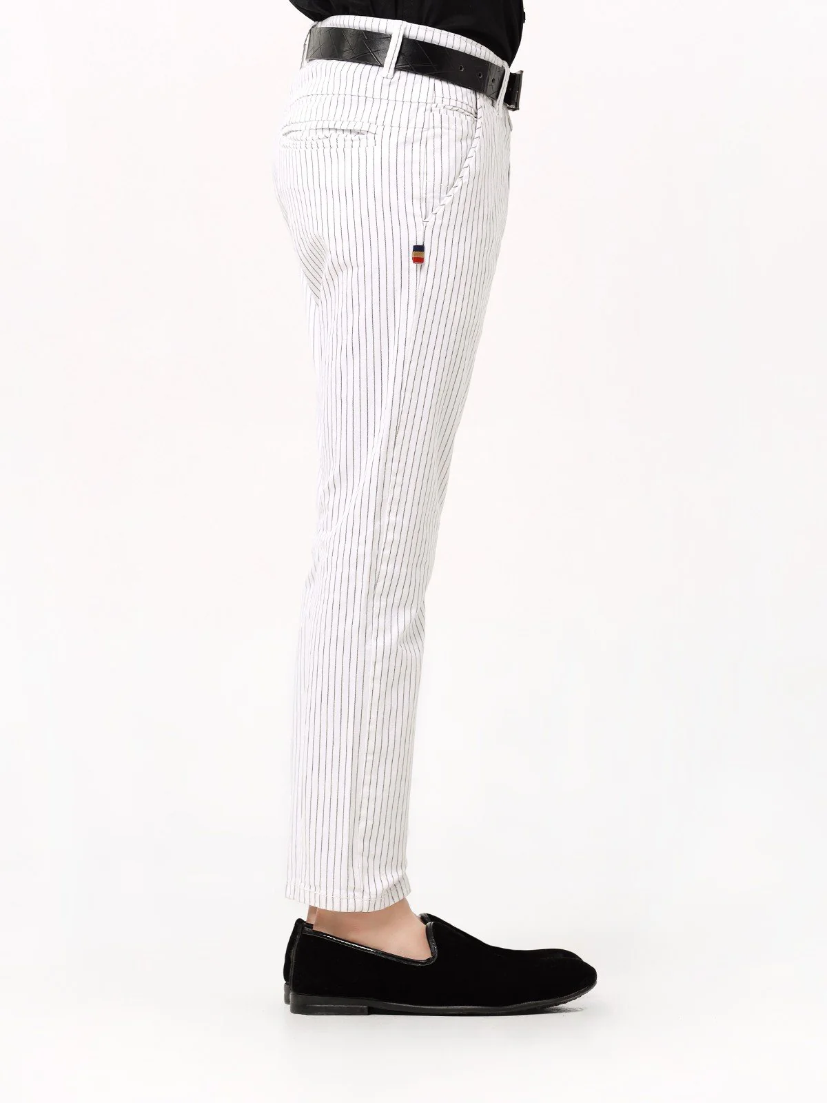 Boy's White & Black Chino Pant - EBBCP23-018 - Image 3