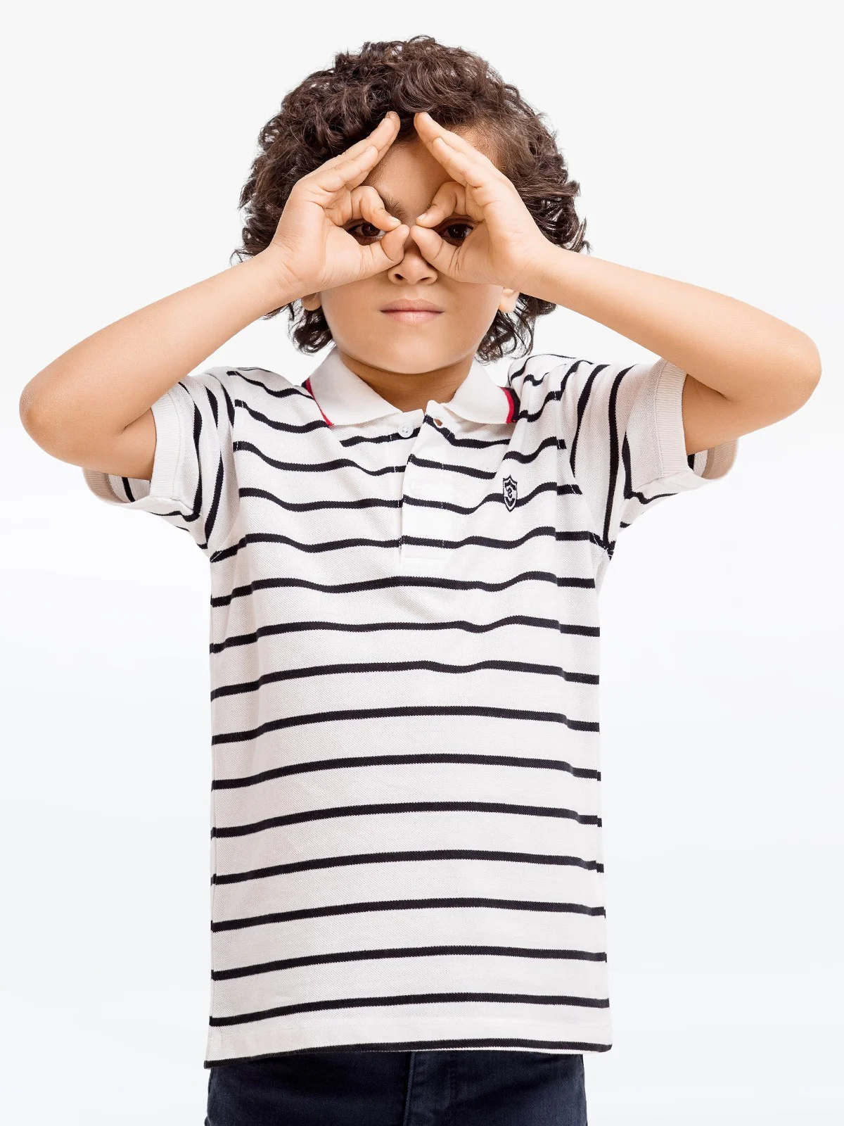 Boy's White & Black Polo Shirt - EBTPS23-008 - Image 3