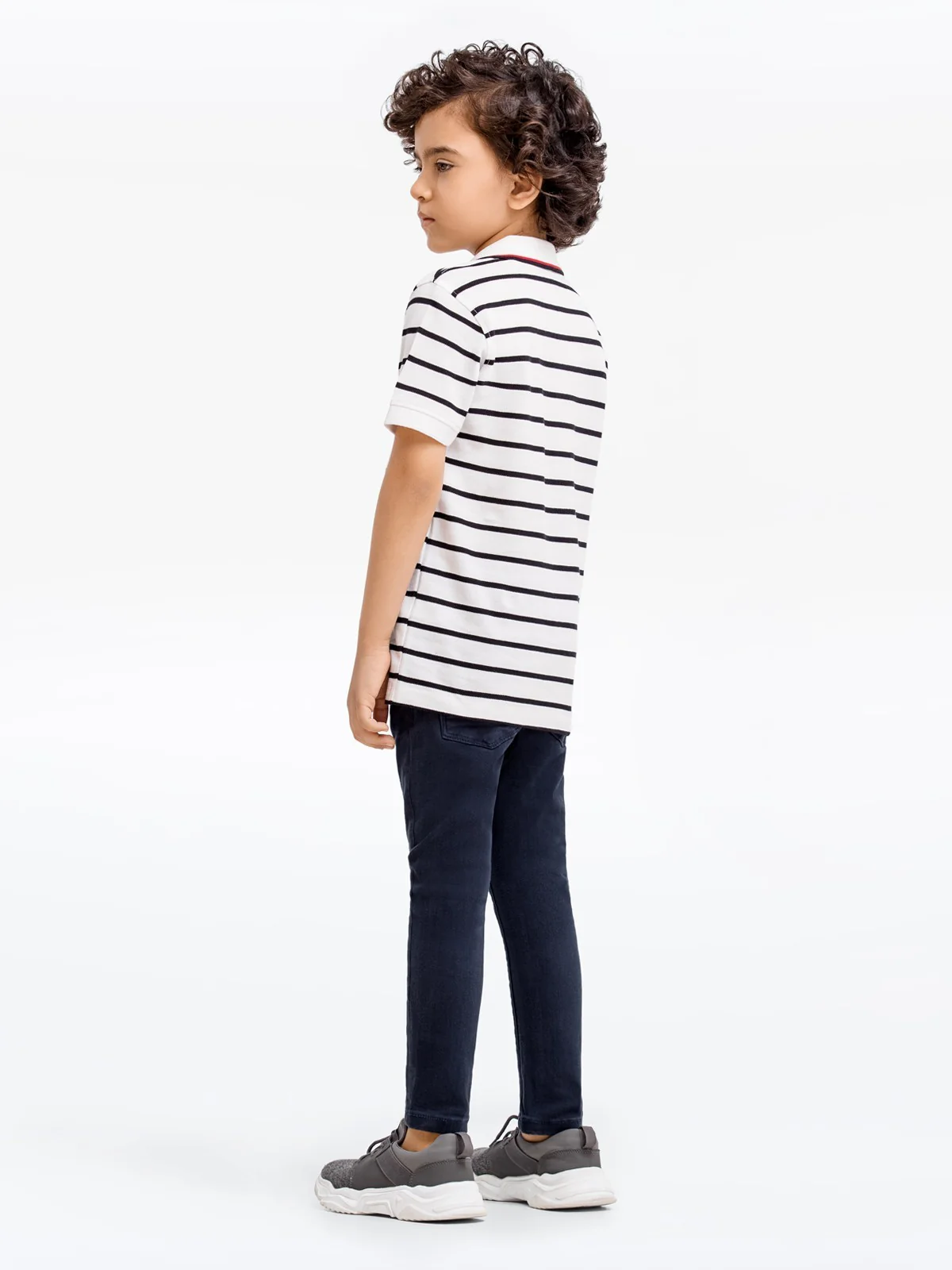 Boy's White & Black Polo Shirt - EBTPS23-008 - Image 6